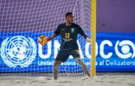 Goleiro artilheiro, Bobô comemora gol pela Seleção de Beach Soccer