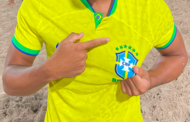 Seleção de beach soccer estreia camisa com 6 estrelas